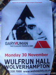Gary Numan 2009 Venue Poster Wolverhampton